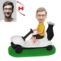 Man Driving Golf Cart Custom Bobblehead