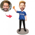 Man Holding Wine Glass Custom Bobblehead