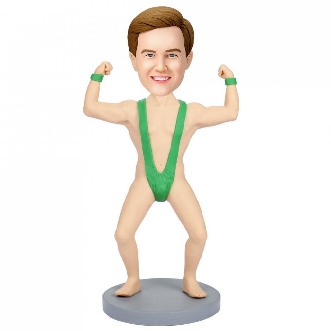 Mankini Custom Bobblehead With Engraved Text