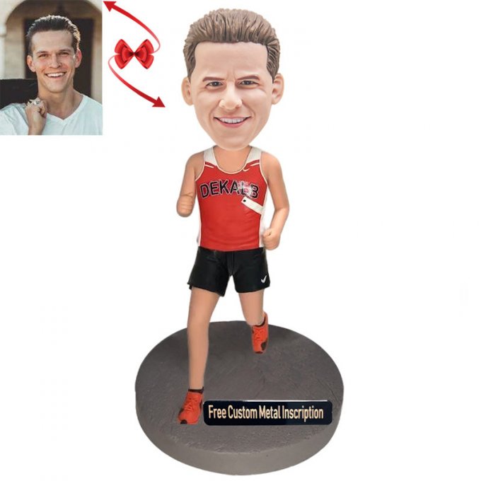 Marathoner Custom Bobblehead with Free Metal Inscription