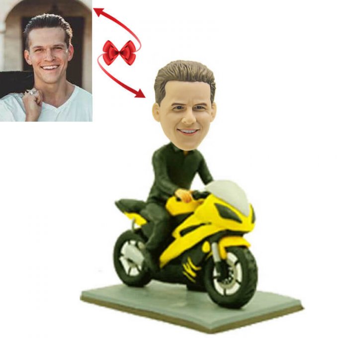 Motor Racer Custom Bobblehead