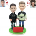 Mountaineering Couple Celebrates Successful Summit Custom Bobblehead