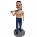 Muscled Man With Axe Custom Bobblehead