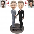 Partners Custom Bobblehead with Free Metal Inscription