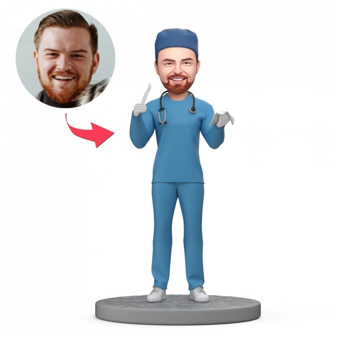 Plastic Surgery Custom Bobbleheads With Scalpel