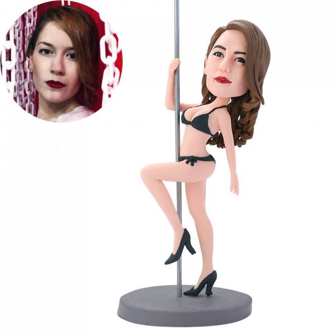 Pole Dancer Custom Bobblehead With Engraved Text