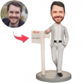 Real Estate Agent Custom Bobblehead With Engraved Text