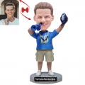 Rugby Fan Custom Bobblehead with Free Metal Inscription