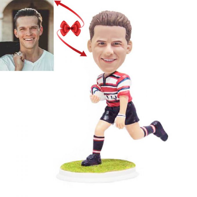 Rugby Footy Player Custom Bobblehead