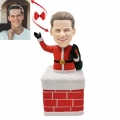 Santa Claus Santa In The Chimney Custom Bobblehead