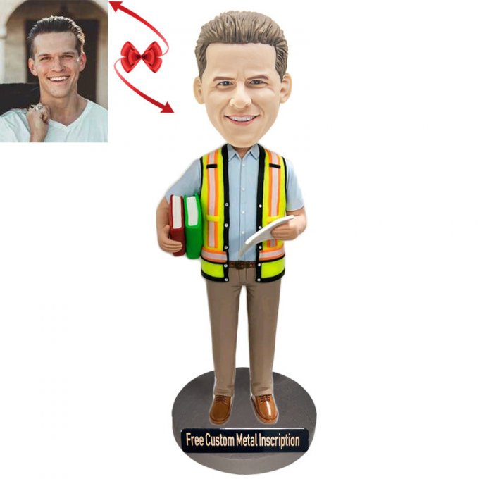 Senior Engineer Custom Bobblehead with Free Metal Inscription