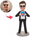 Super Husband Custom Bobblehead With Engraved Text