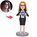 Super Wife Custom Bobblehead With Engraved Text