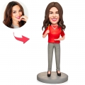 Teacher Example Of Gestures Custom Bobblehead With Engraved Text