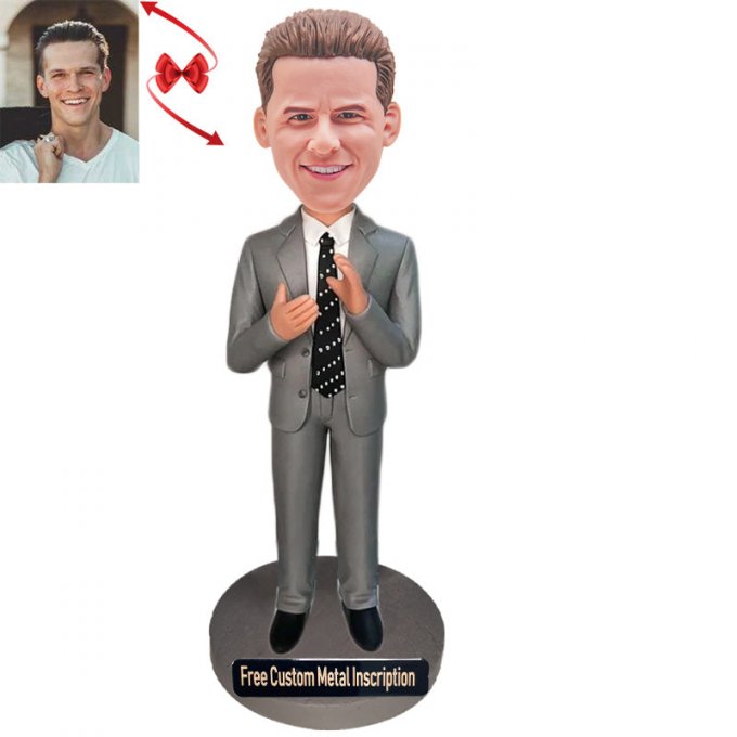 The Man Applauding Custom Bobblehead with Free Metal Inscription