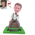 Thinking Gentleman Custom Bobblehead with Free Metal Inscription