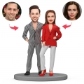 Valentine Gift Custom Bobblehead Fashion Couple Vogue Style Pose Bobblehead