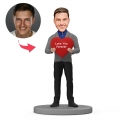 Valentine Gift For Him/Her Custom Bobblehead Man Holding Red Heart