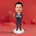 Valentine's Day Gift Businessman Custom Bobbleheads With Engraved Text