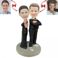 Woman Holding Man Tie Couple Custom Bobblehead