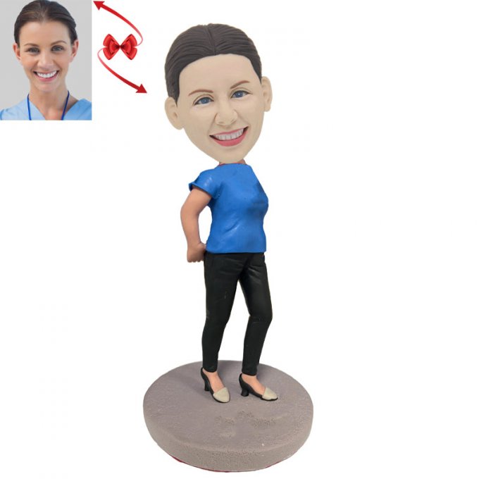 Women Back Hand Pose Custom Bobblehead