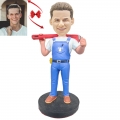 Worker Carrying a Wrench Custom Bobblehead