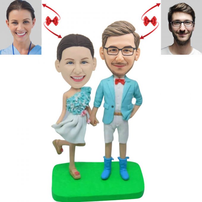 Young Couple Custom Bobbleheads